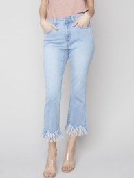 Charlie B Fringe Hem Denim Jean