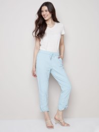 Charlie B Crinkle Bengaline Pull-On Pants