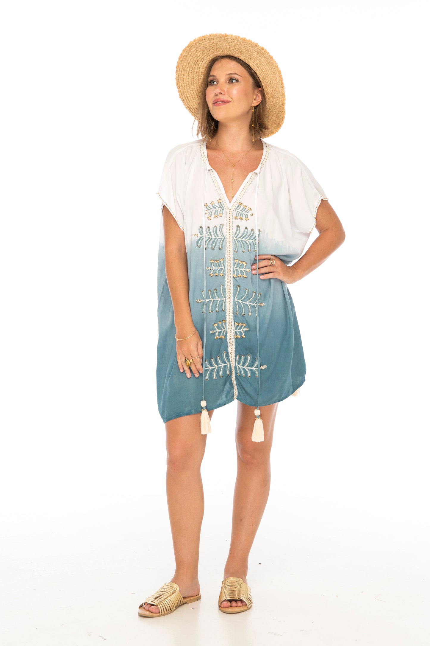 Skemo Day Dream Short Kaftan-Ocean