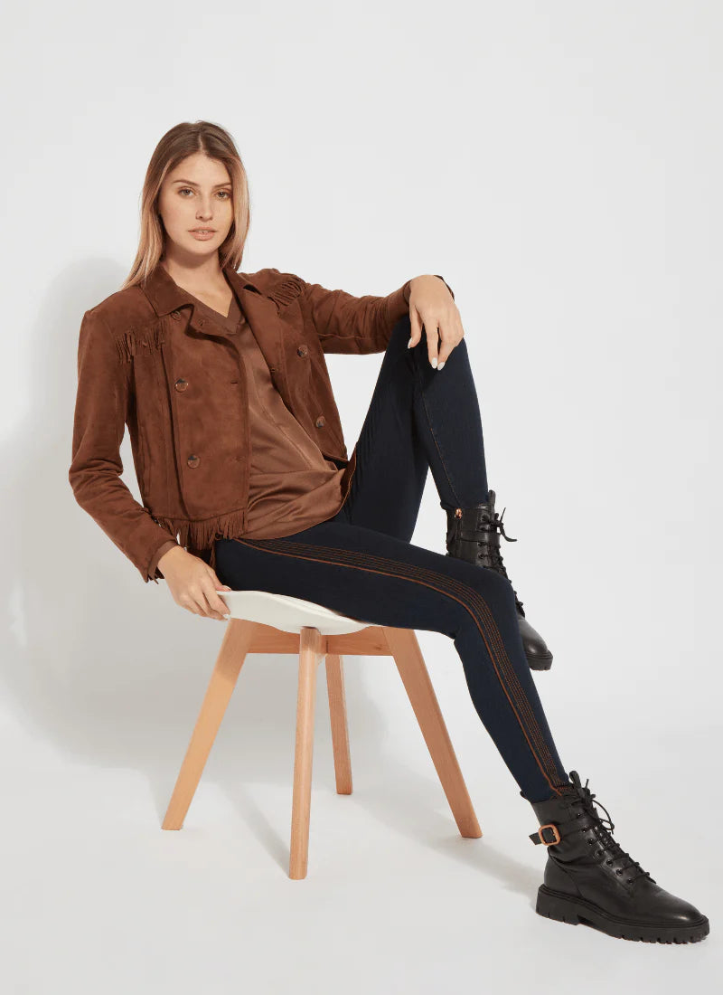 Lysse Zora Fringe Suede Jacket Bronze