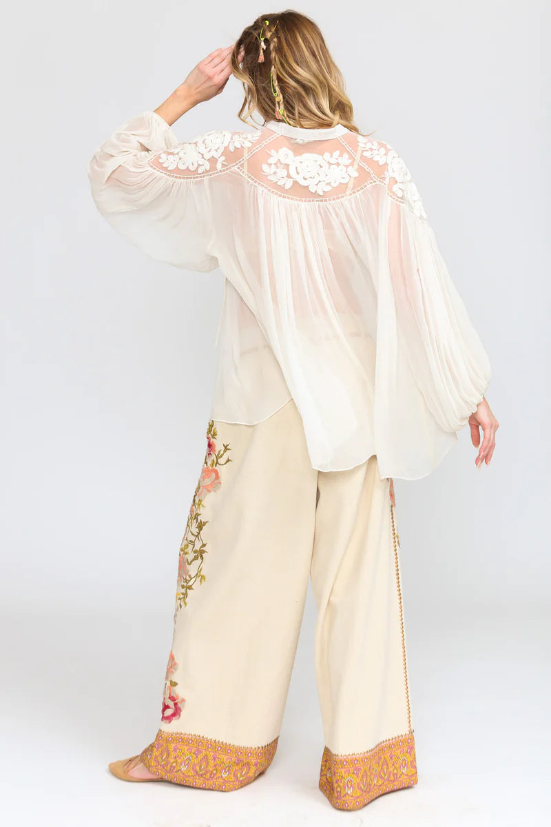 Aratta Camellia Top Ivory