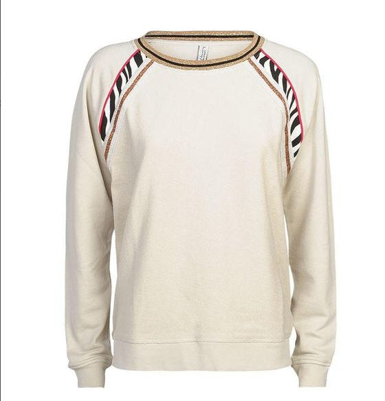 Summum Sweatshirt White Sand/Zebra