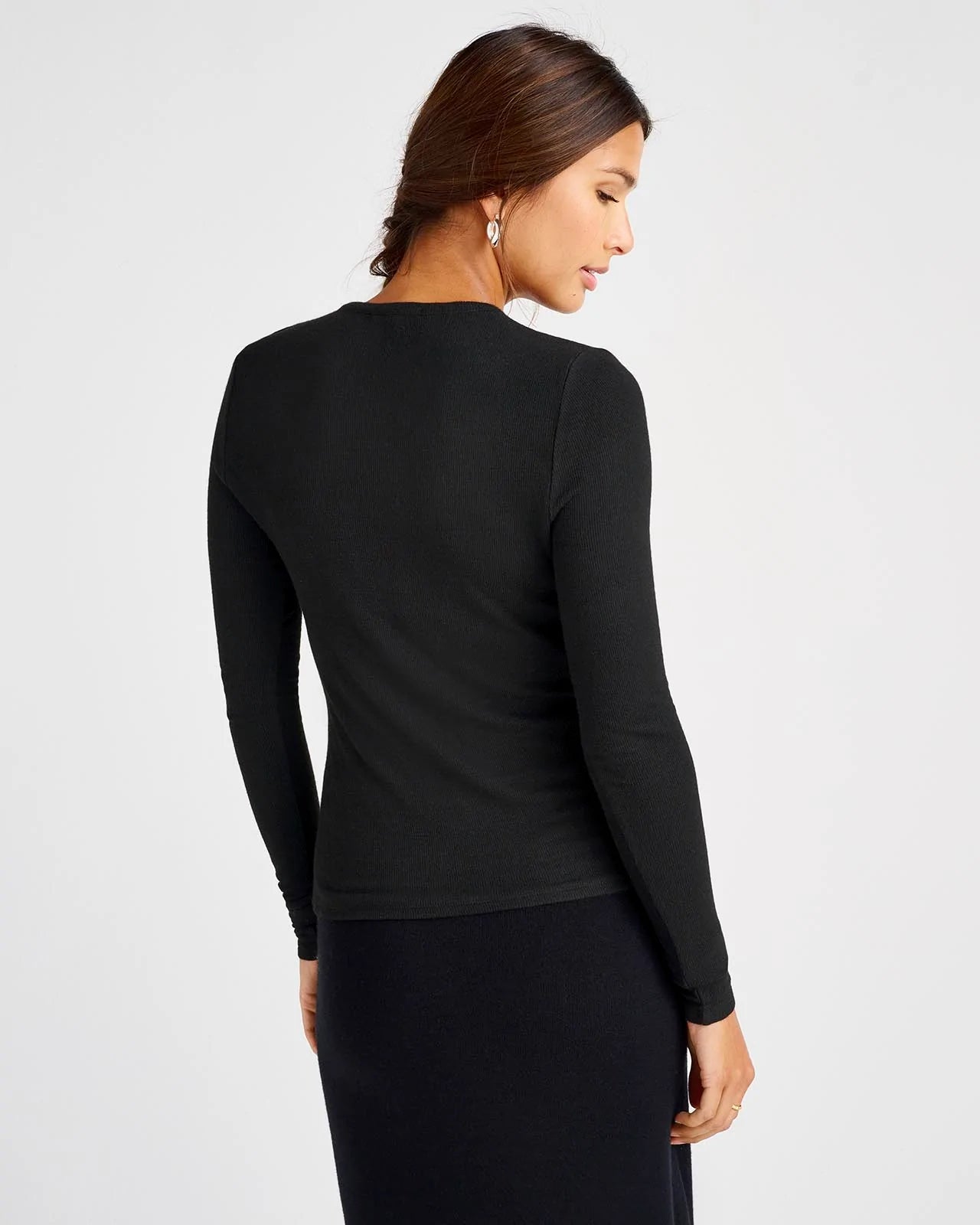 Splendid Isabella Eyelash Shimmer Long Sleeve Tee