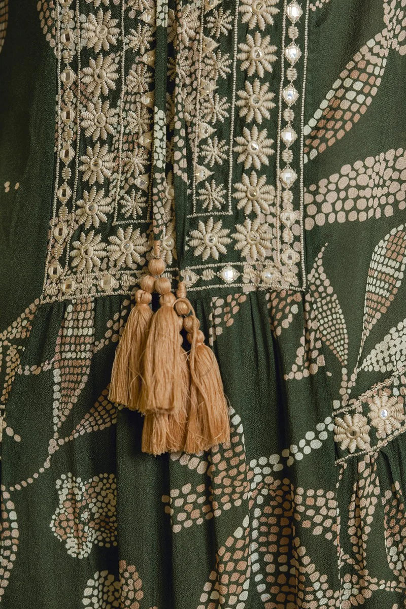 Miss June Daphne Maxi Dress Khaki