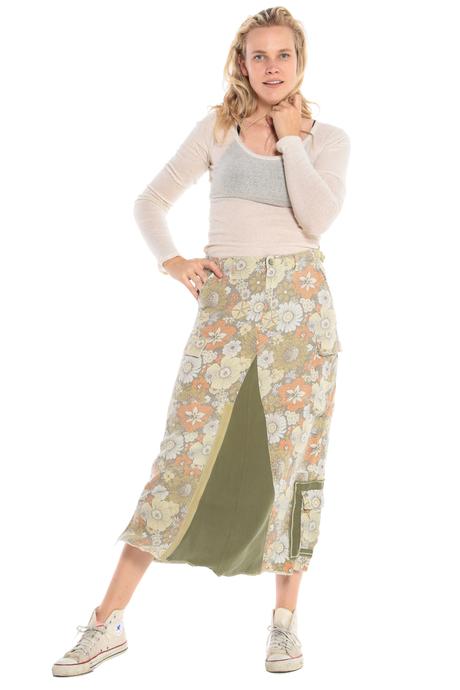 Da-Nang Original Military Maxi Skirt Flower Power