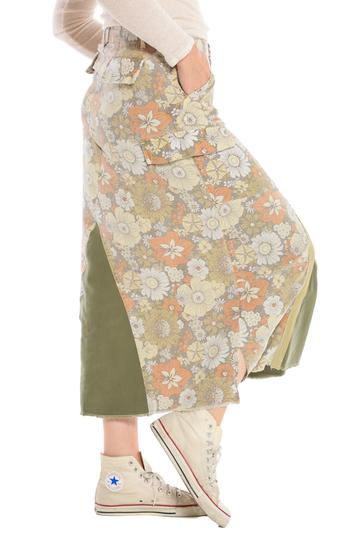 Da-Nang Original Military Maxi Skirt Flower Power