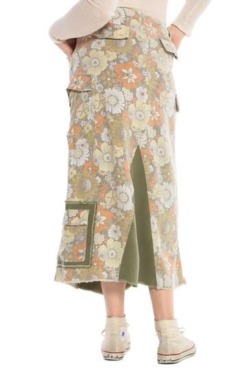 Da-Nang Original Military Maxi Skirt Flower Power