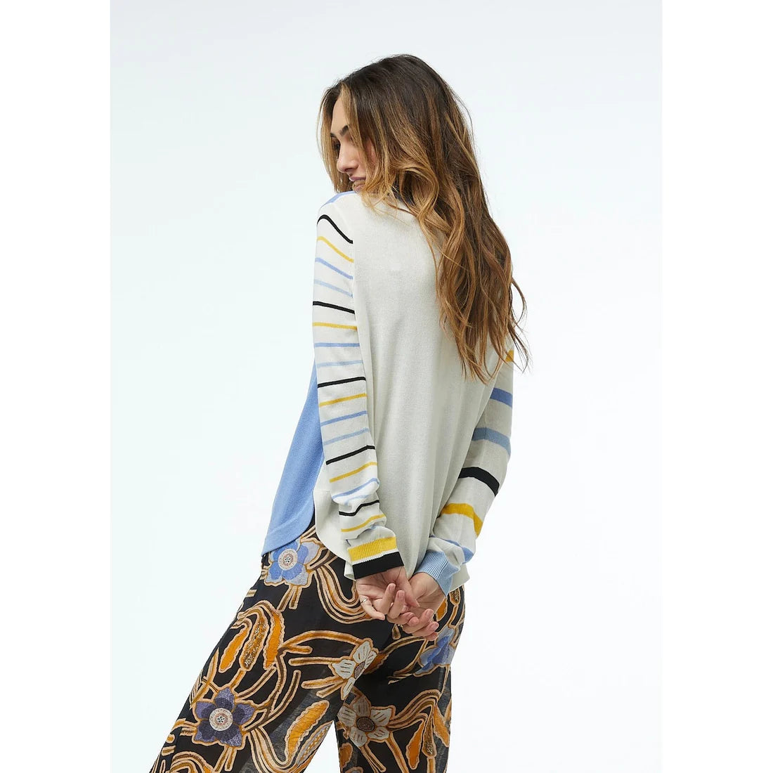 Zaket & Plover Stripe Sleeve Sweater