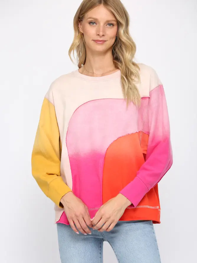 Fate by LFD Oversized Color Block Sweatshirt