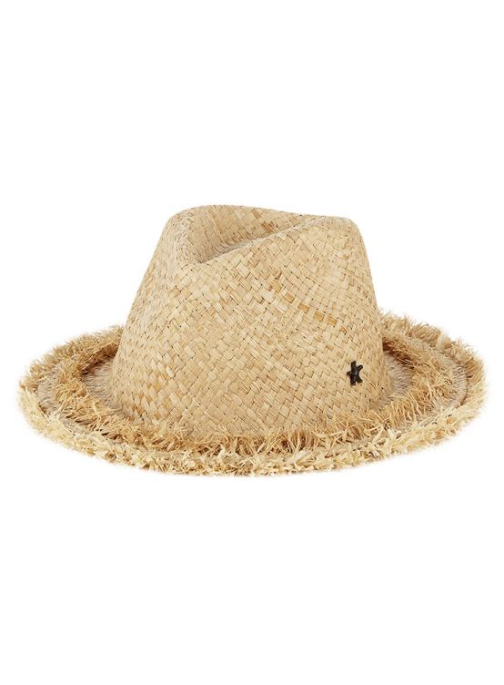 Florabella Angie Raffia Fedora Beach Hat Natural