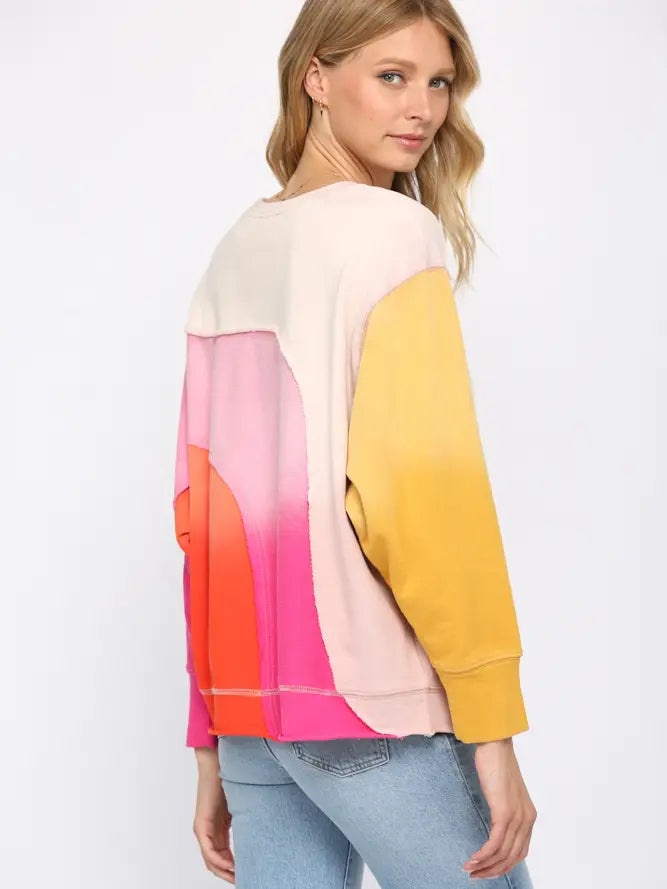 Fate by LFD Oversized Color Block Sweatshirt