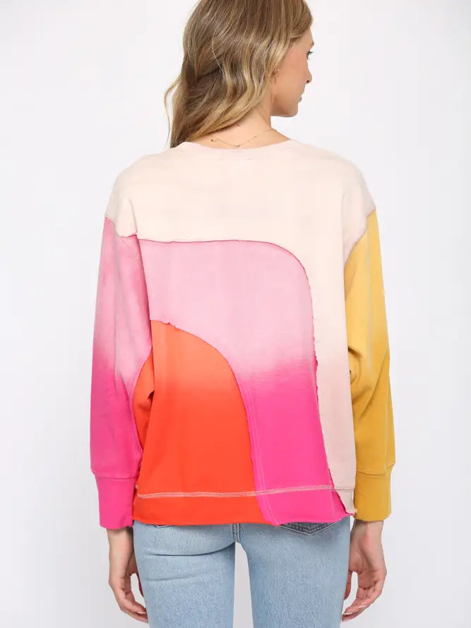 Fate by LFD Oversized Color Block Sweatshirt