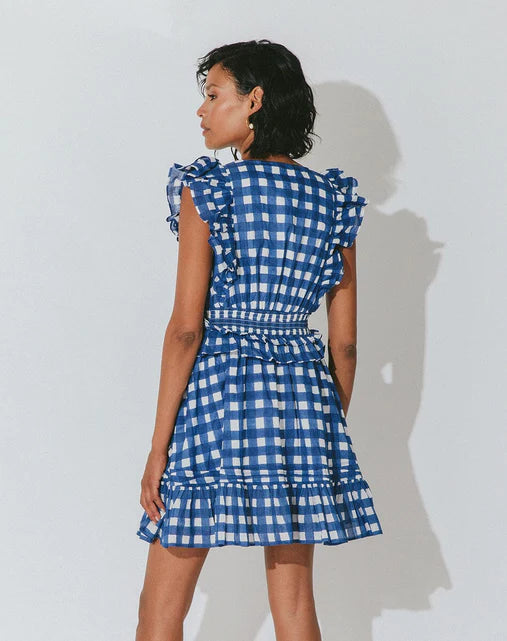 Cleobella Benny Mini Dress-Painterly Gingham