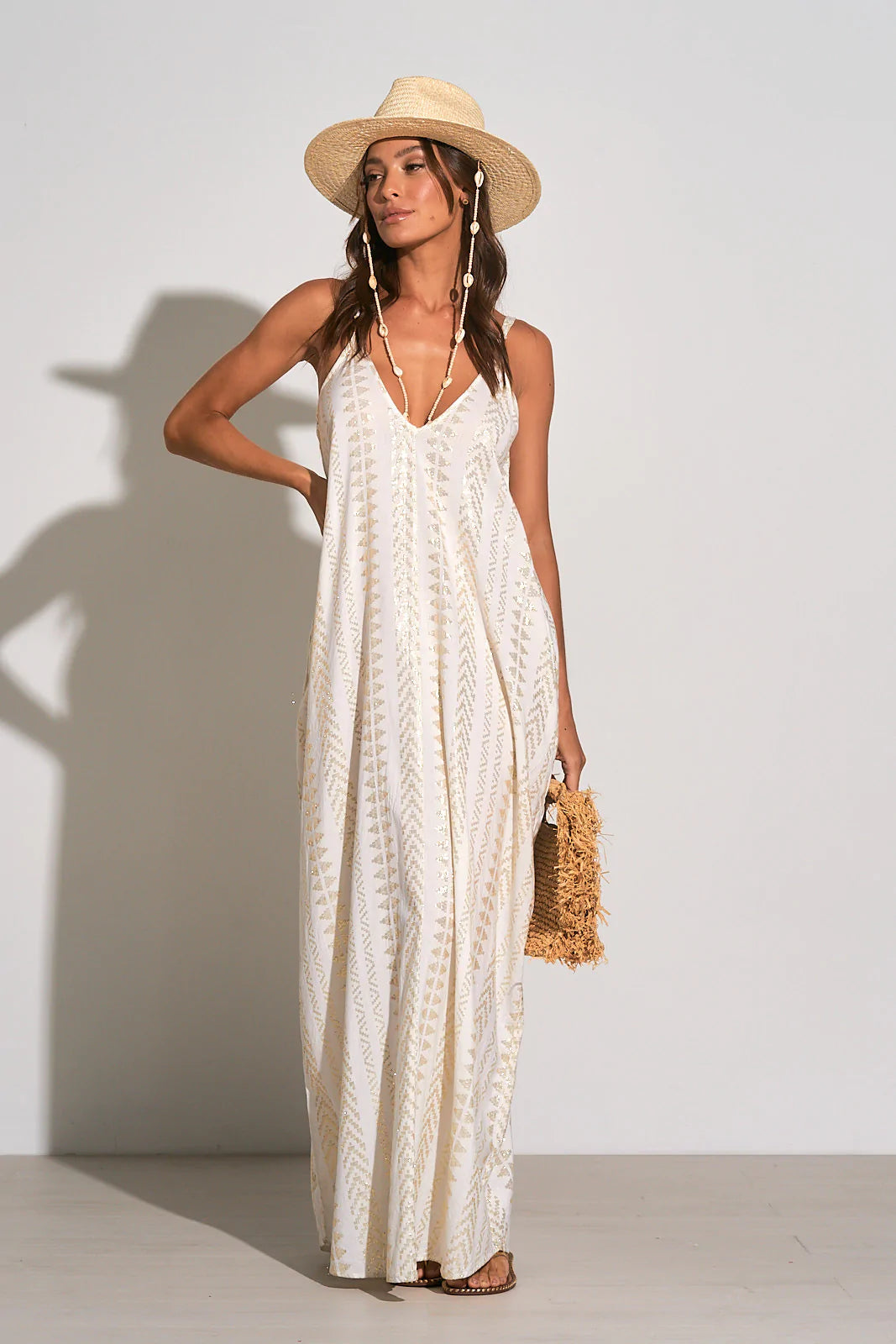 Elan Cleo Maxi Dress - Natural