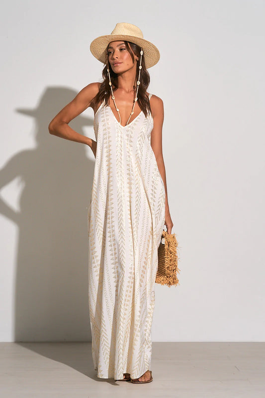 Elan Cleo Maxi Dress - Natural