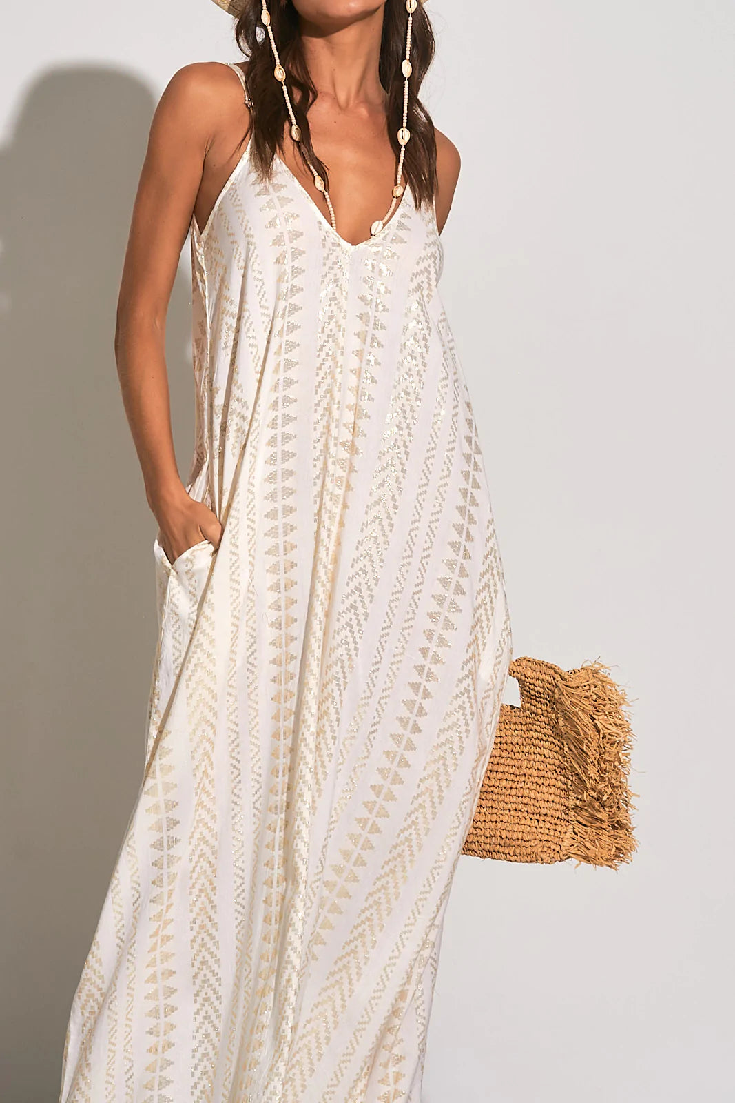 Elan Cleo Maxi Dress - Natural