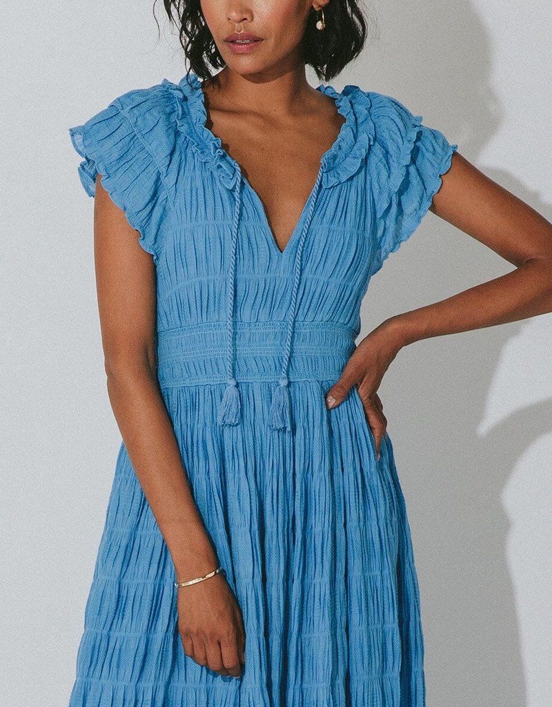 Cleobella Santana Ankle Dress | Sky Blue