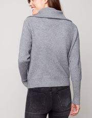 Charlie B Hoodie Sweater With Zipper Black