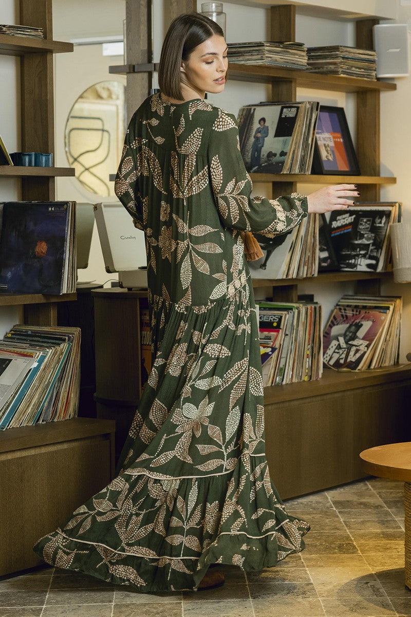 Miss June Daphne Maxi Dress Khaki