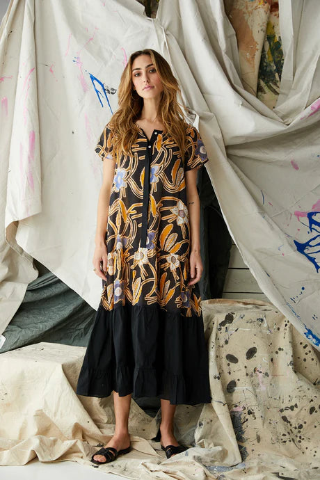 Zaket & Plover Tiered Dress-Wild Garden