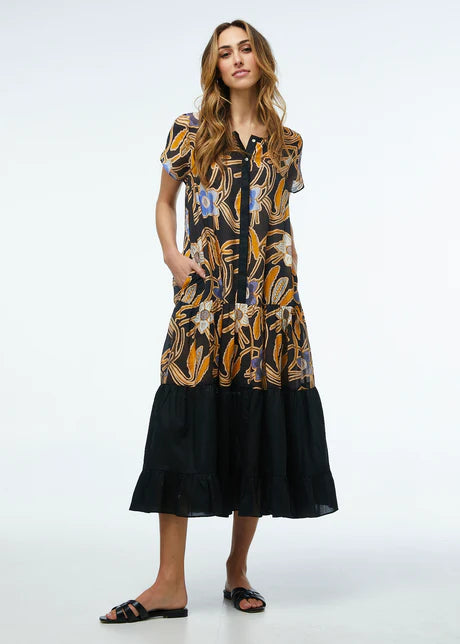 Zaket & Plover Tiered Dress-Wild Garden