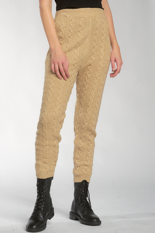 Elan Kenzie Cable Knit Jogger