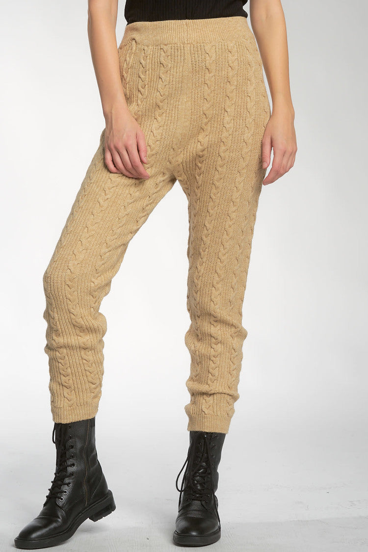 Elan Kenzie Cable Knit Jogger