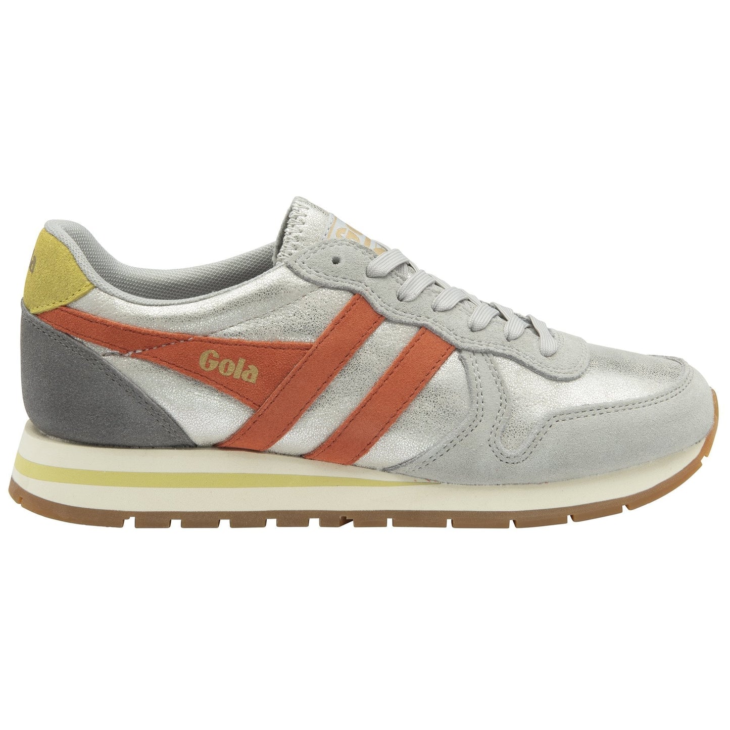 Gola Daytona Blaze Low Top Silver/Hot Coral/Limelight