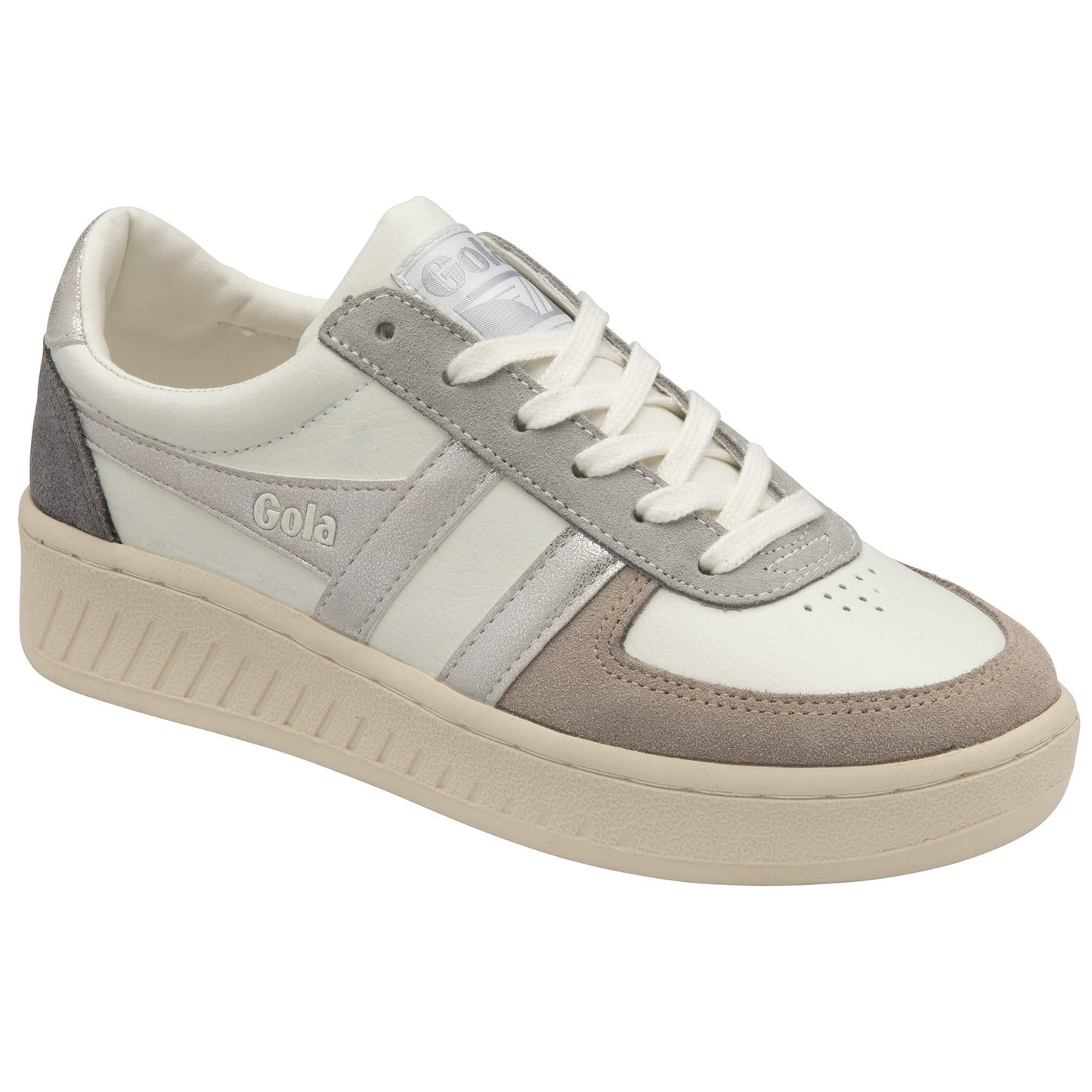 Gola Grandslam Quad O Low Top White/Feather Grey/Silver/Ash