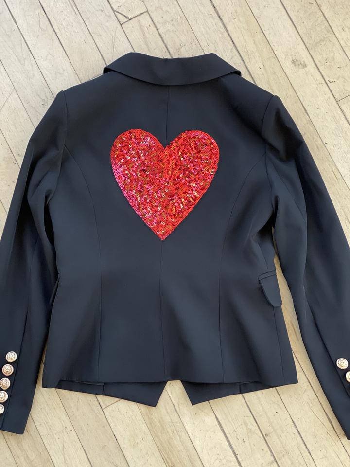 AZI Sequin Heart Blazer