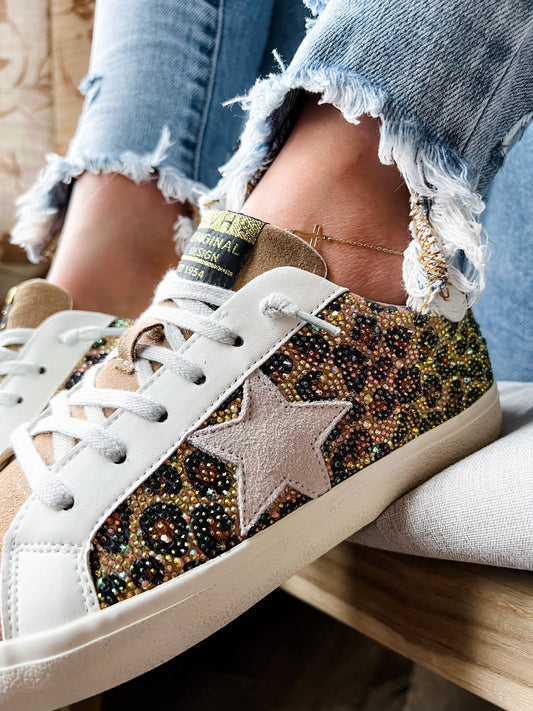 Vintage Havana Brylee Crystal Leopard Low Top Sneaker
