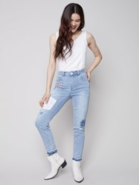 Charlie B Patch Denim Jeans