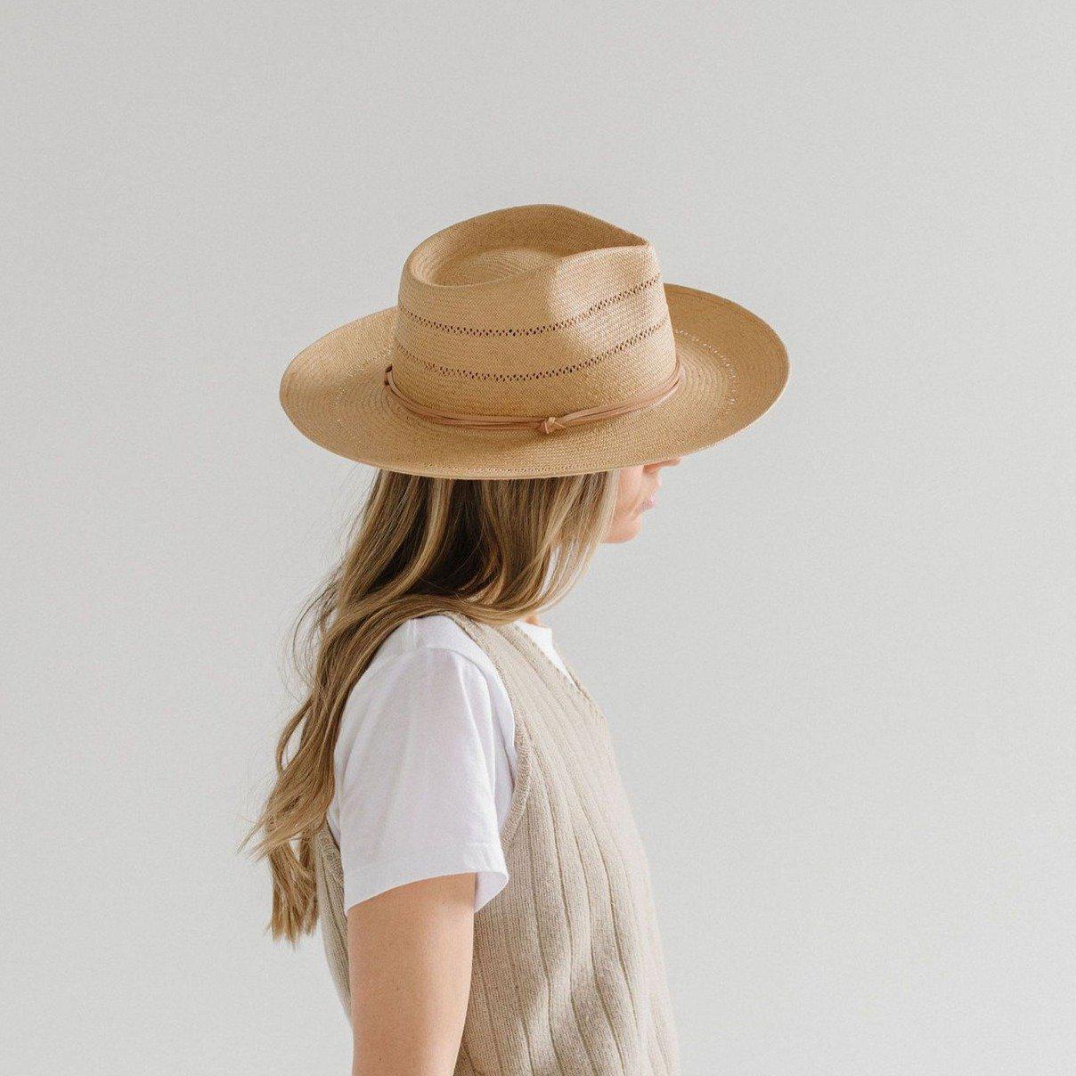 Gigi Pip Arlo Straw Teardrop Fedora