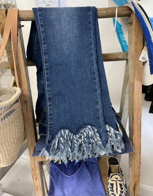 Charlie B Fringe Hem Denim Jean