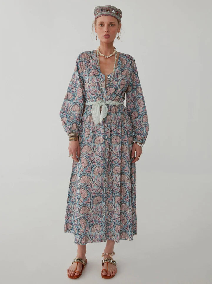 Maison Hotel Valentina Dress - Lilac Marigold Candy Blue