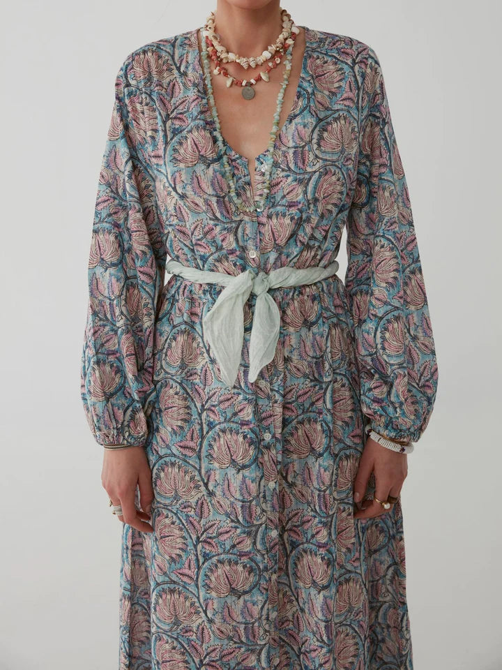 Maison Hotel Valentina Dress - Lilac Marigold Candy Blue