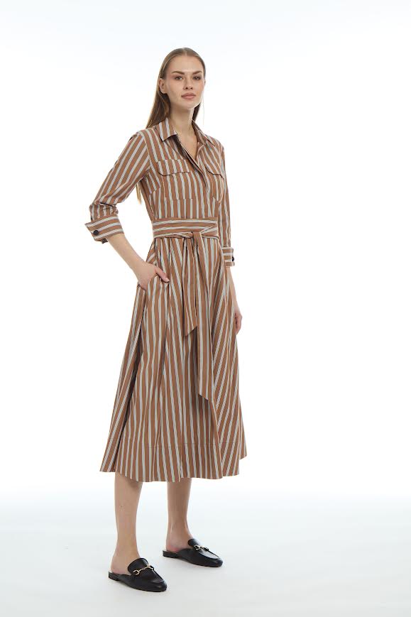Patty Kim Audrey Stripe Midi Dress