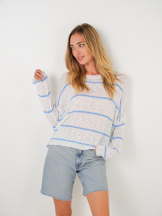 Stitchdrop Ripple Sweater White
