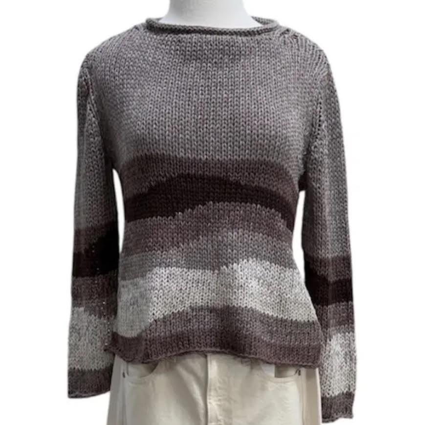 Wooden Ships Oceana Stripe Sweater | Dark Dusk
