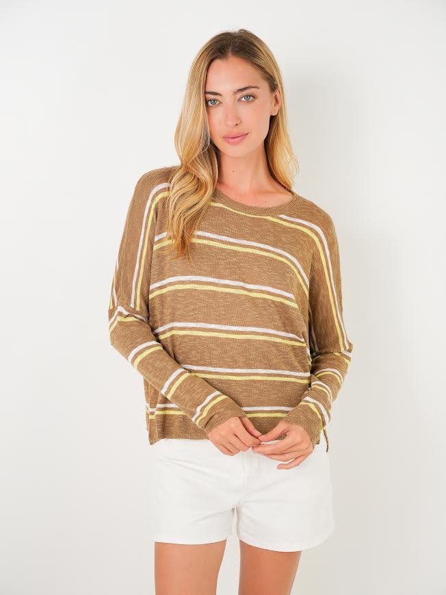 Stitchdrop Anthem Stripe Sweater Ginger Root