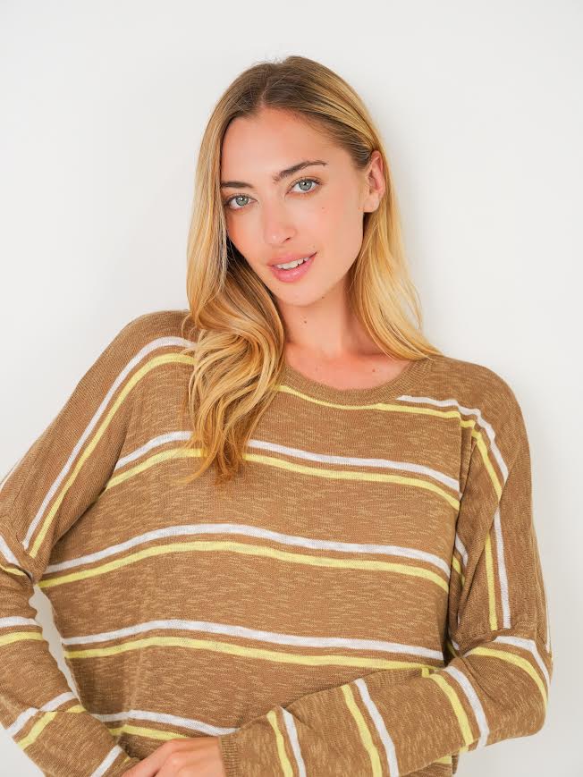Stitchdrop Anthem Stripe Sweater Ginger Root