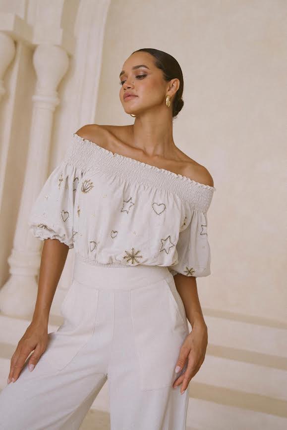 Mare Sole Amore Leah Top Seaside Beads - Neutrals