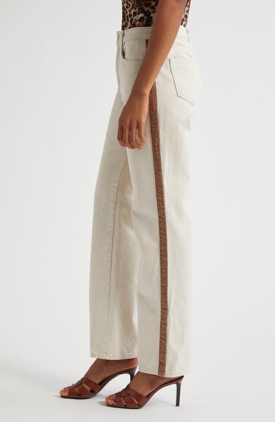 L'agence Jones Ultra High Rise Stovepipe Jeans In Desert Tan/Taupe
