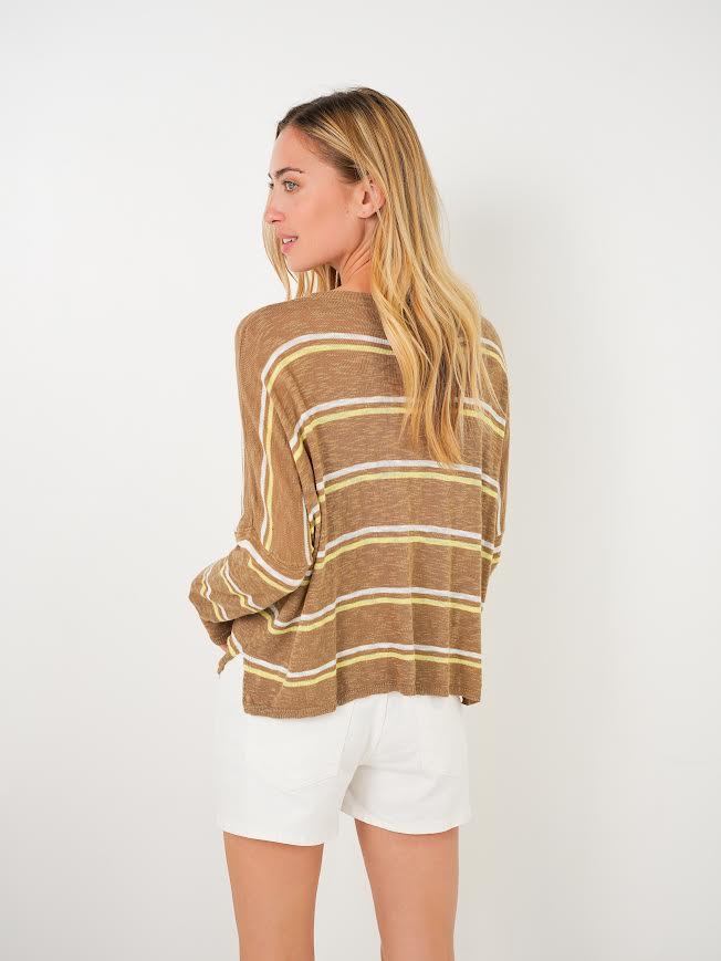 Stitchdrop Anthem Stripe Sweater Ginger Root