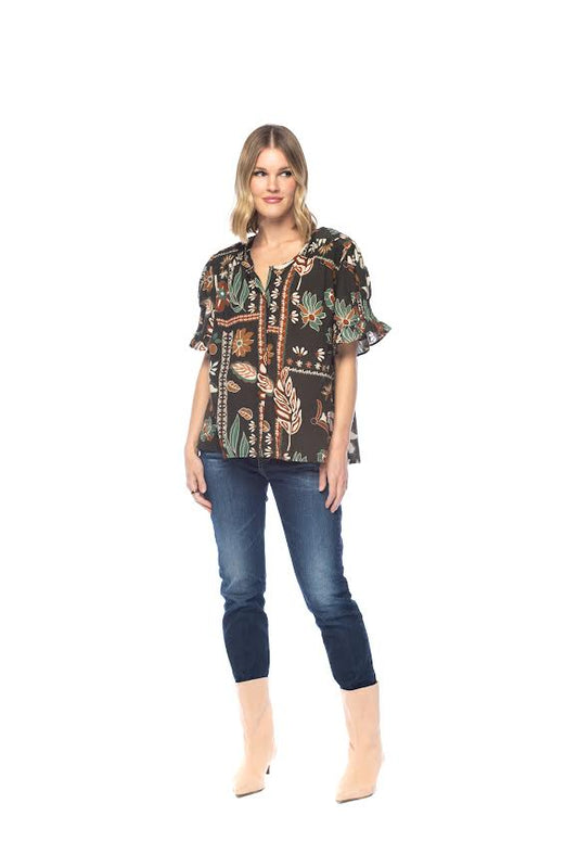 Tolani Rya Top - Coffee