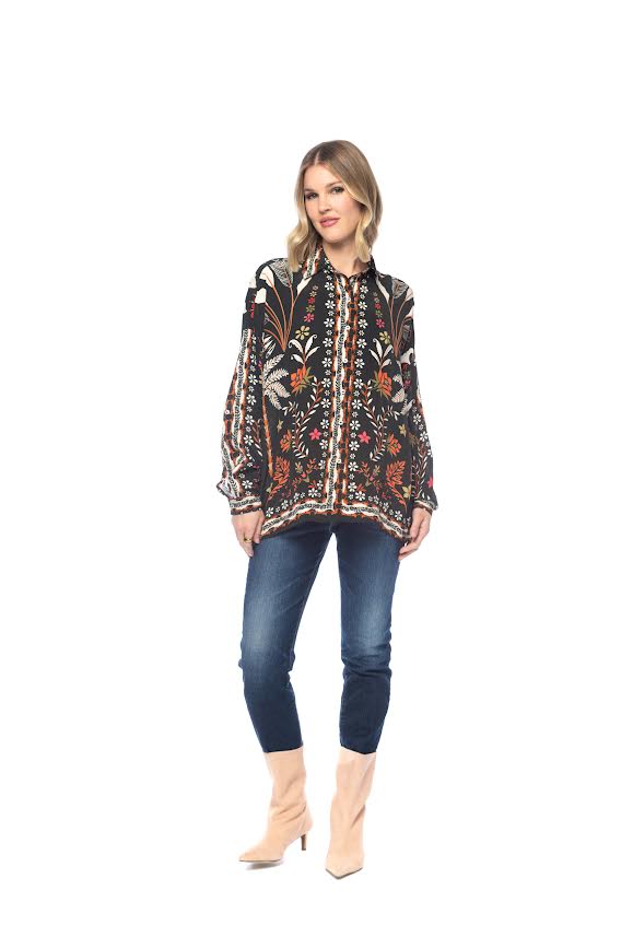 Tolani Kennedy L/S Top - Palm Tree