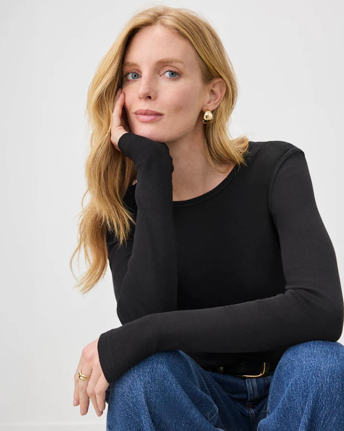 Splendid Bamboo L/S Tee Black