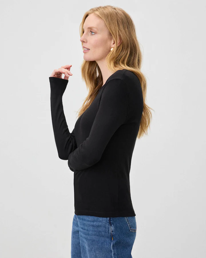 Splendid Bamboo L/S Tee Black
