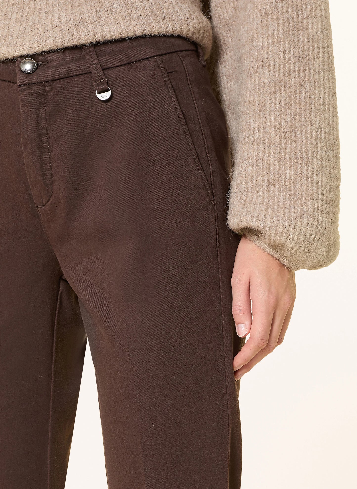 Mac Jeans Chino Turn Up Pant Fawn Brown