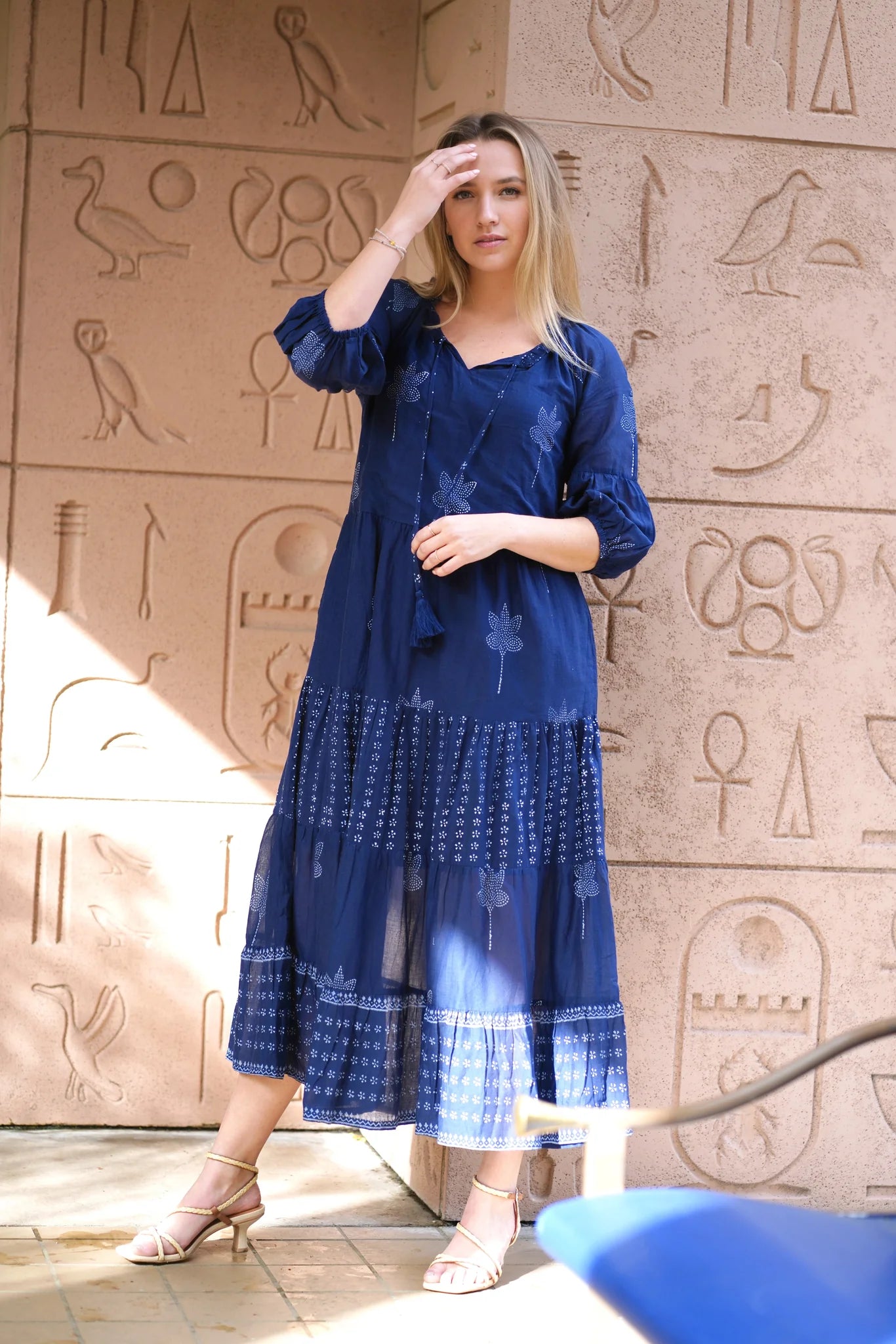 Dolma Bells Maxi Dress - Blue